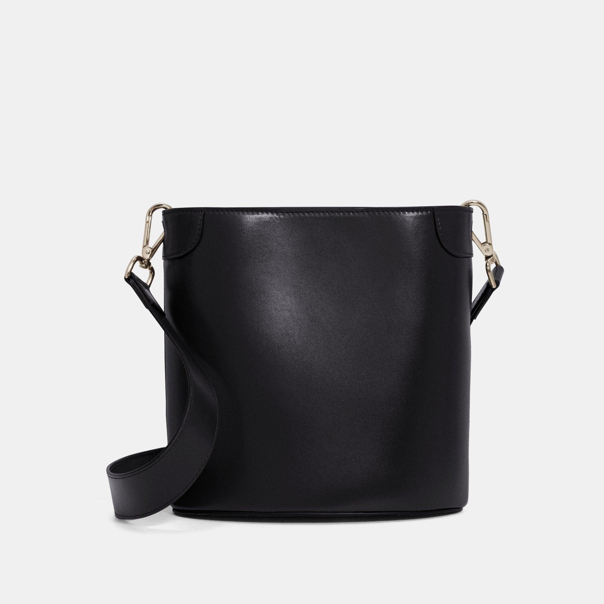 Leather Small Bucket Bag Theory Outlet