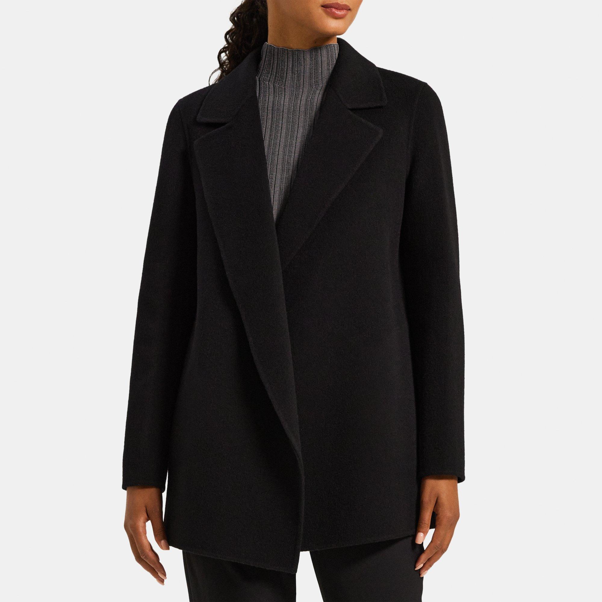 DoubleFace WoolCashmere Open Front Coat Theory Outlet