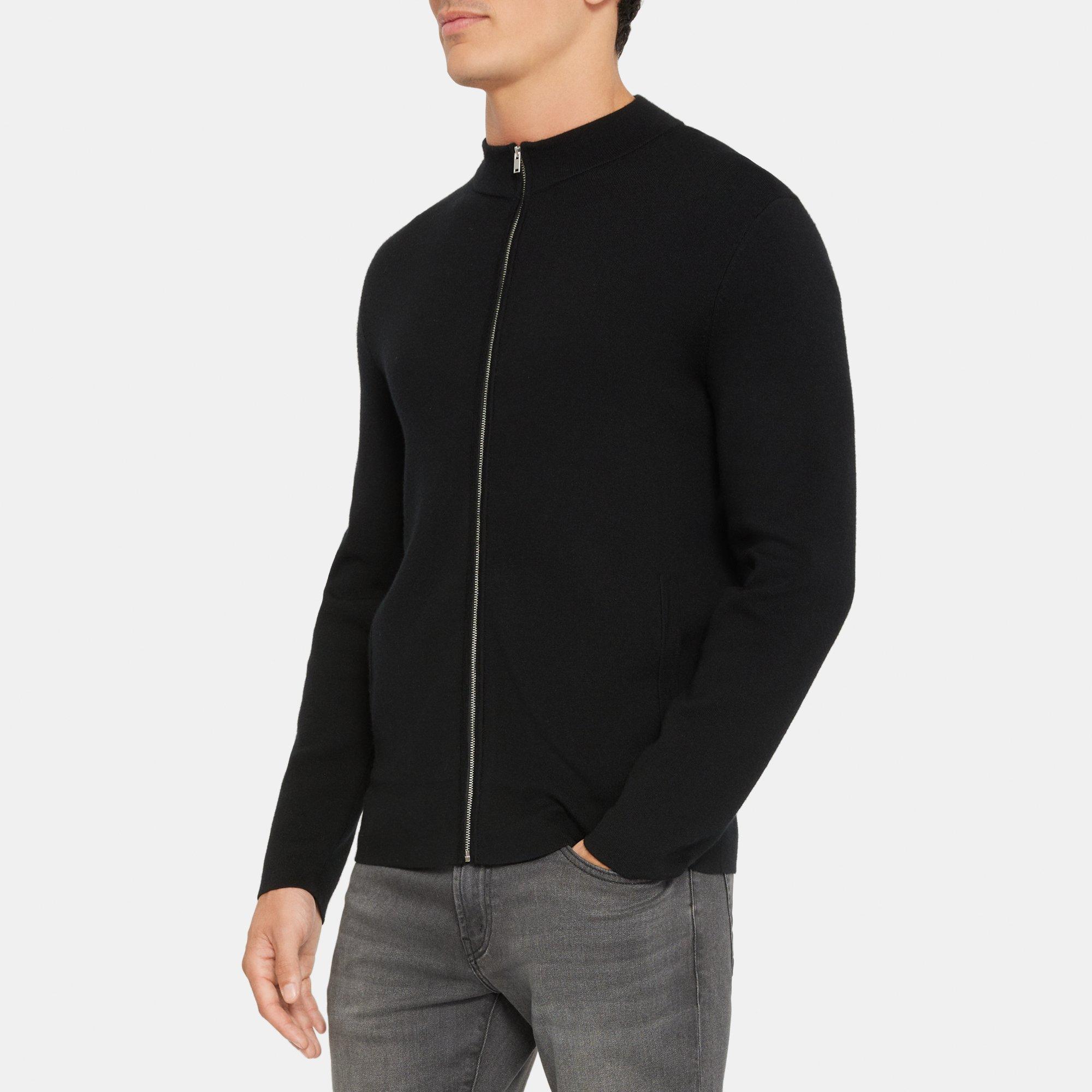 Merino Wool ZipUp Cardigan Theory Outlet