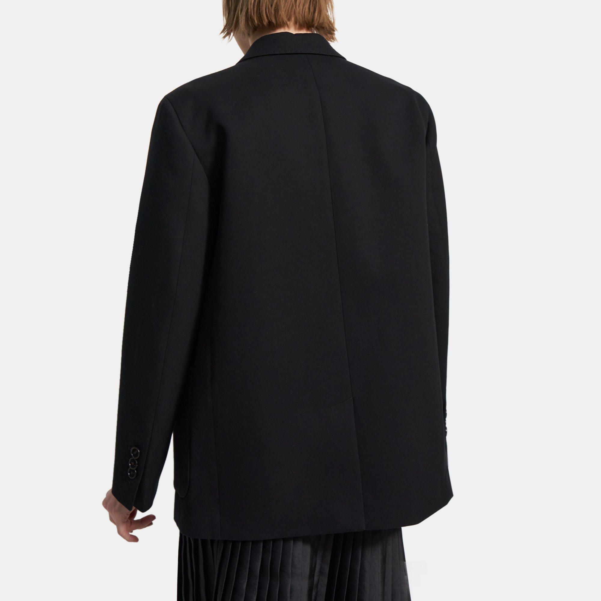 Black CottonWool Twill Blazer Theory Project