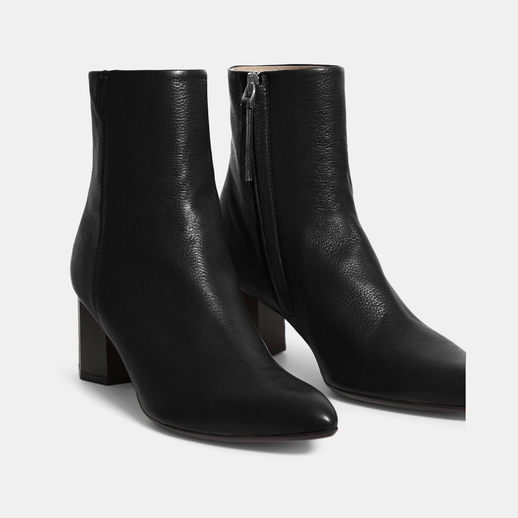 Leather Ankle Bootie Theory Outlet