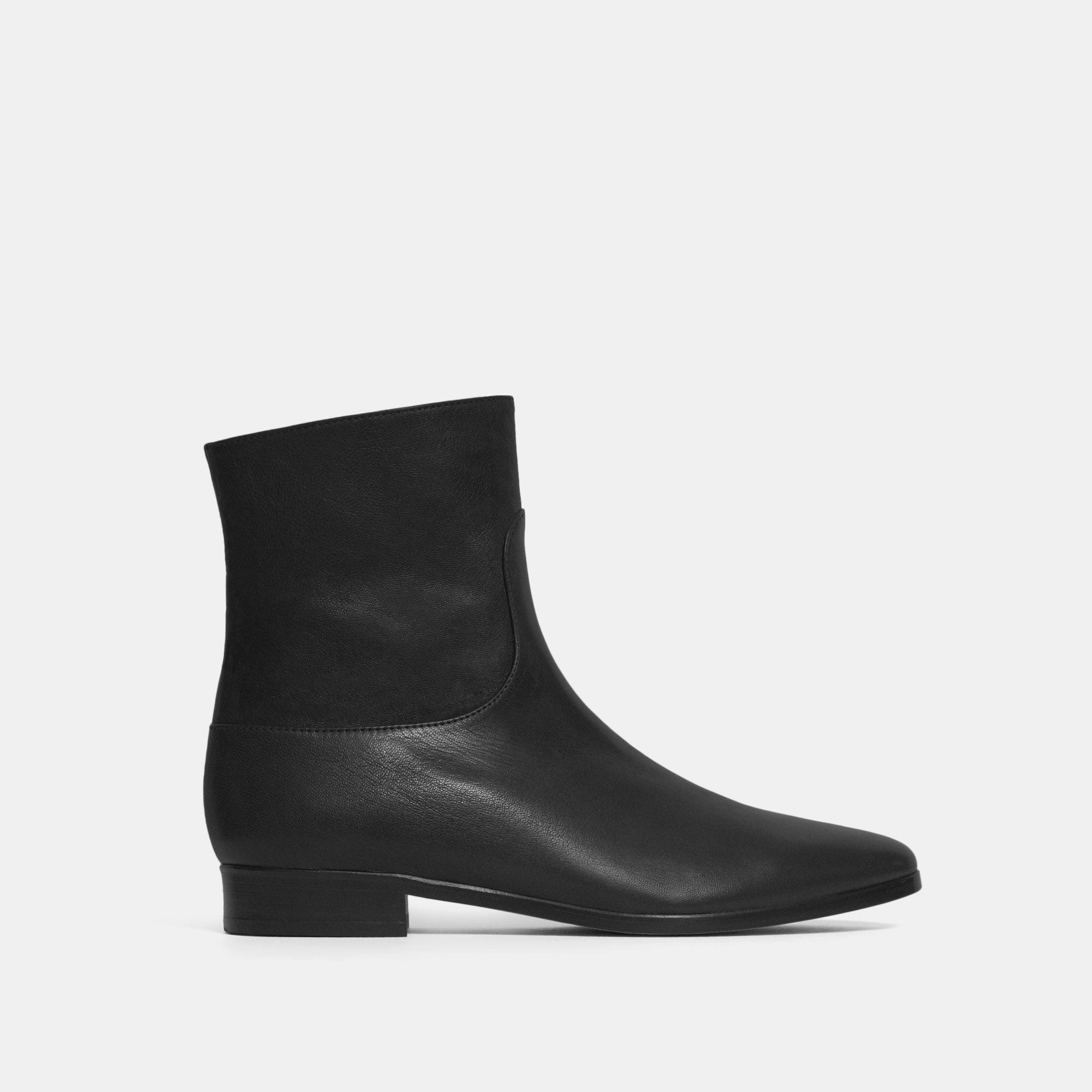 Leather Ankle Bootie Theory Outlet