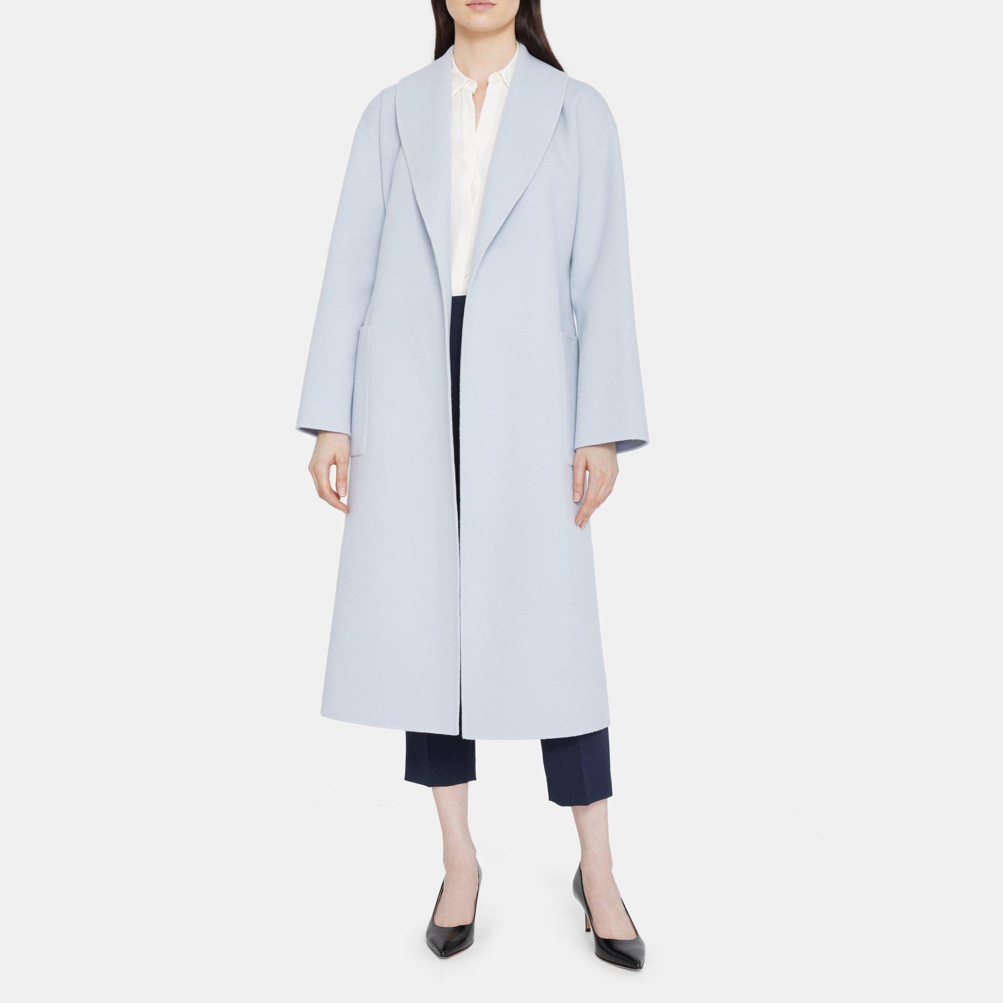 DoubleFace WoolCashmere Robe Coat Theory Outlet