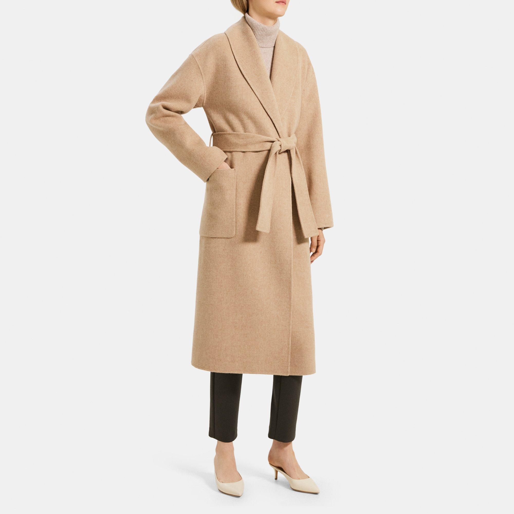 DoubleFace WoolCashmere Robe Coat Theory Outlet