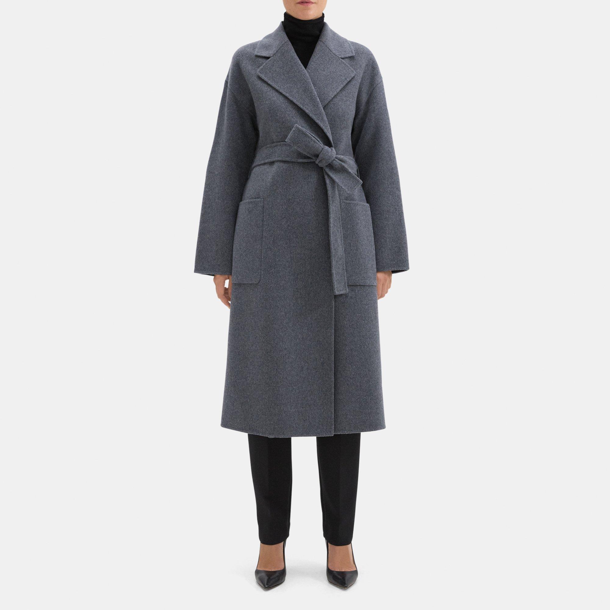 DoubleFace WoolCashmere Robe Coat Theory Outlet