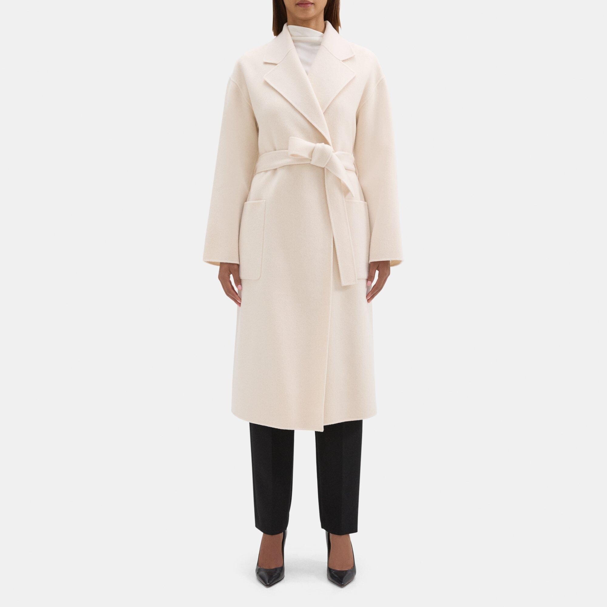 DoubleFace WoolCashmere Robe Coat Theory Outlet