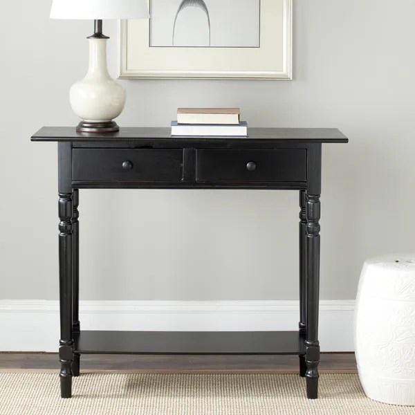 Safavieh Cape Cod Black 2drawer Console Table Free Shipping Today 14484978