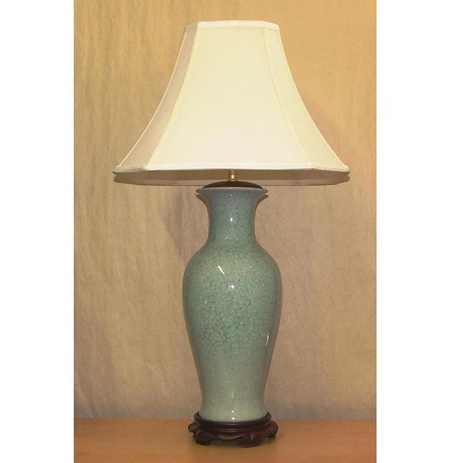 Light Blue Porcelain Crackle Table Lamp 13808237