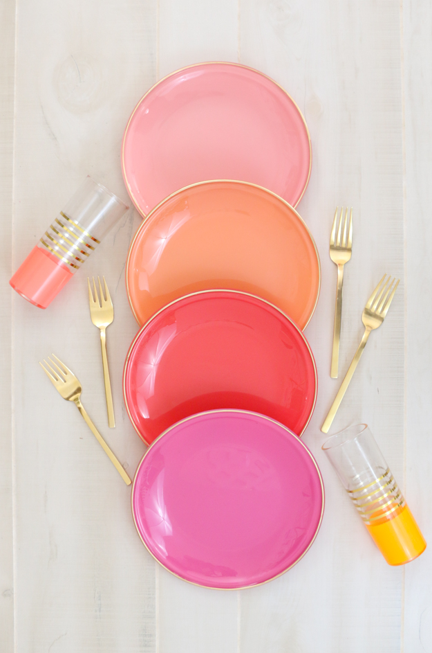DIY It Custom Colored Glass Plates A Kailo Chic Life
