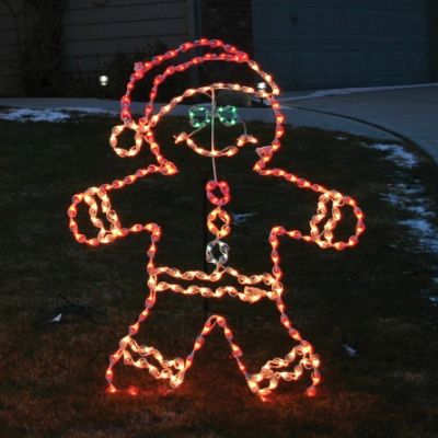 Lighted Outdoor Gingerbread Boy Frontgate