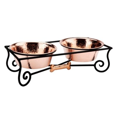 Copper Pet Feeder with Iron Stand Frontgate