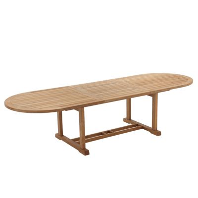 Bristol Large Oval Teak Extending Dining Table by Gloster Frontgate