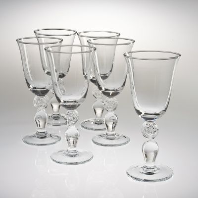 Meridian Set of Six Tulip Wine Glasses Frontgate