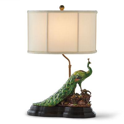Peacock Porcelain Table Lamp Frontgate