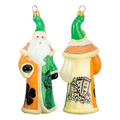 Glitterazzi International Ireland Flag Santa Ornament Frontgate