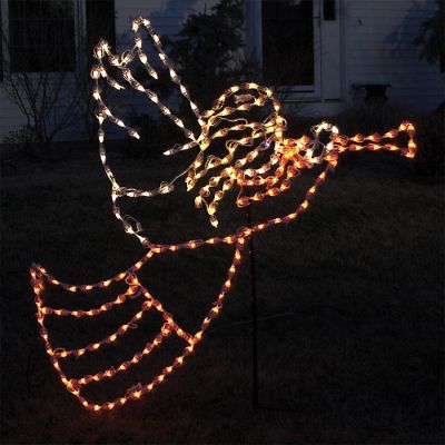 Lighted Outdoor Angel with Horn Frontgate