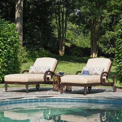 Tommy Bahama Black Sands Chaise Lounge with Cushions Frontgate