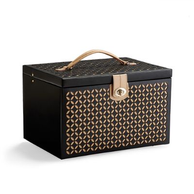 WOLF Chloe Large Laser Cut Leather Jewelry Box Frontgate