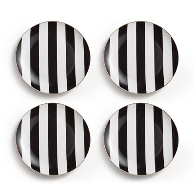 Soiree Stripe Plates, Set of Four Frontgate
