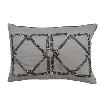 Selma Metallic Linen Decorative Lumbar Pillow Frontgate