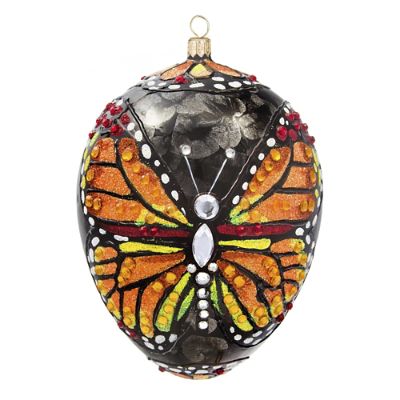 Monarch Butterfly Jeweled Egg Ornament Frontgate