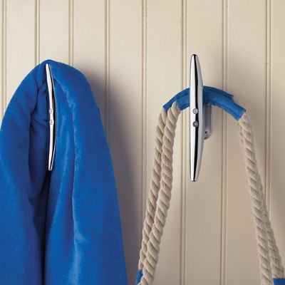 Boat Cleat Hook in Chrome or White Frontgate