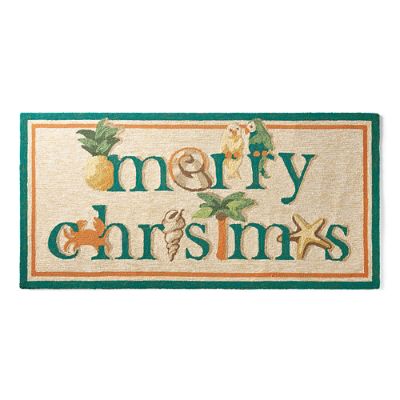 Coastal Christmas Door Mat Frontgate