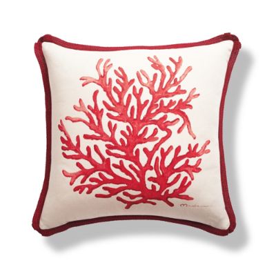 Handpainted Coral Reef Outdoor Pillow Frontgate