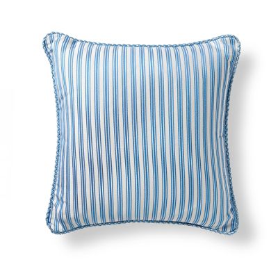 Belmar Stripe Air Blue Outdoor Pillow Frontgate