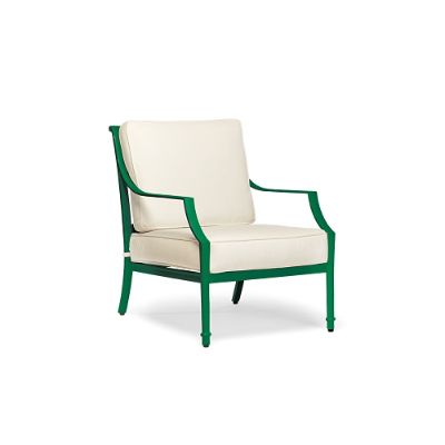 Grayson Lounge Chair with Cushions in Jade Finish Frontgate
