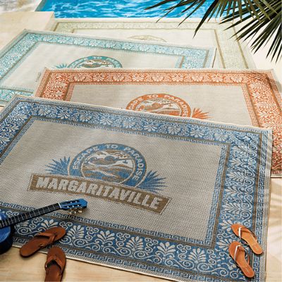 Margaritaville Logo Outdoor Rug Frontgate