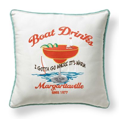 Margaritaville Boat Drinks Throw Pillow Frontgate