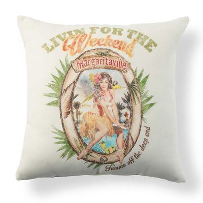 Margaritaville Livin' for the Weekend Throw Pillow Frontgate