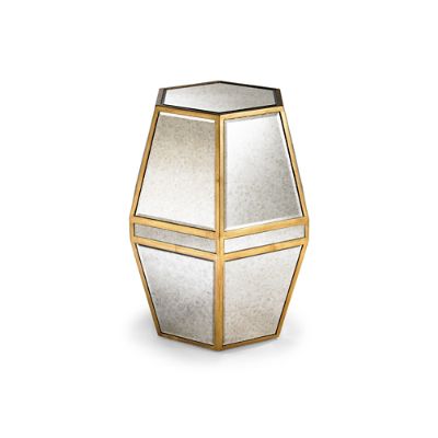 Hexagonal Mirrored Drum Table Frontgate