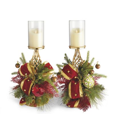 Under the Mistletoe Candle Holders, Set of Two Frontgate