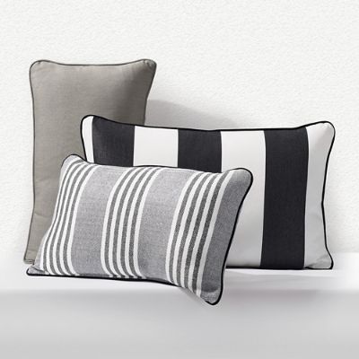 Outdoor Lumbar Pillow with Piping Frontgate