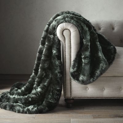 Runway Faux Fur Throw Frontgate