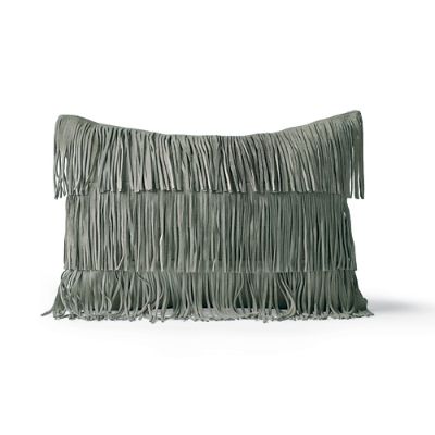 Suede Fringe Lumbar Decorative Pillow Frontgate