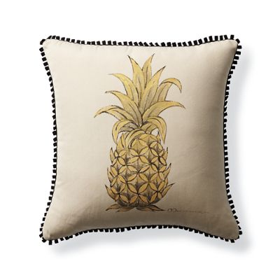 Handpainted Pineapple Outdoor Pillow Frontgate