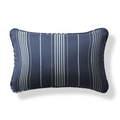 Byway Navy Outdoor Lumbar Pillow Frontgate