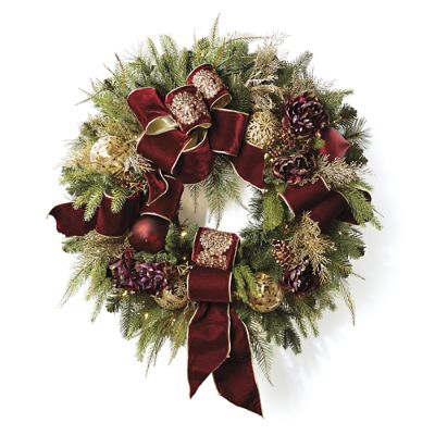 Frontgate Christmas Wreath Versailles PreLit Wreath Frontgate