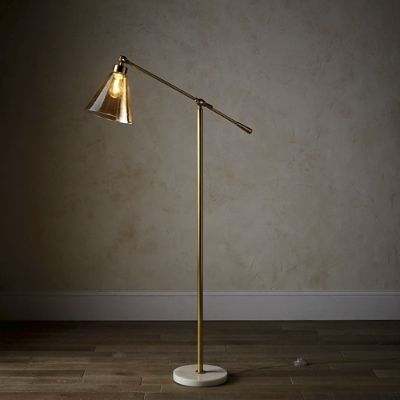 Tory Amber Glass Floor Lamp Frontgate