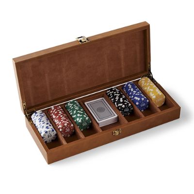 Leather Poker Set Frontgate
