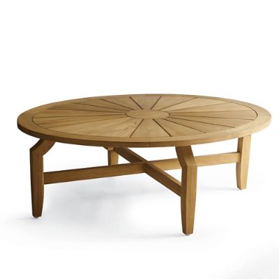 Horizon Oval Teak Coffee Table Frontgate