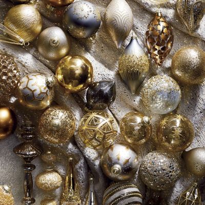 60piece Precious Metals Ornament Collection Frontgate