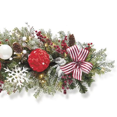Frosted Holiday Cordless Outdoor 6' Garland Frontgate