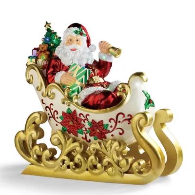 LED Santa in Sleigh Frontgate