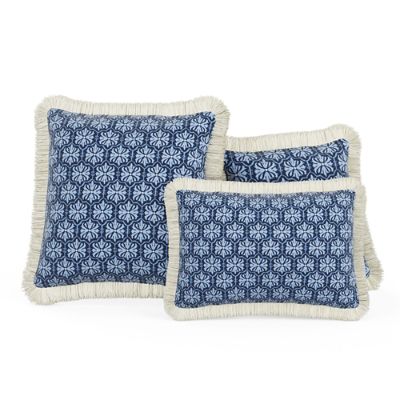 Bastide Medallion Fringed Indoor/Outdoor Pillow Frontgate