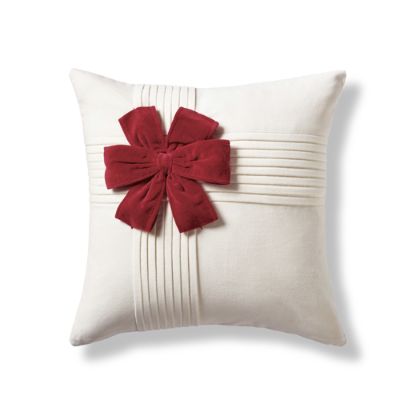 Holiday Bow Velvet Decorative Pillow Covers Frontgate