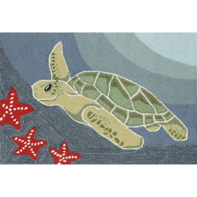 Swimming Sea Turtle Door Mat Frontgate